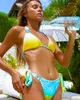 Seksowne kryształowe brazylijskie zestawy bikini Trójkąt stroje kąpielowe kryszpielowe stroje kąpielowe g-string gąbicie