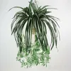 Decorative Flowers Gift Artificial Chlorophytum Grass Home Balcony Decoration Fake Garden Orchid Ornaments Plant Silk