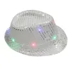 Boll Caps Light Sequin Led Unisex Party Dress Hat Up Fancy Dance Work Baseball Hats For Men Friendship Low Profile