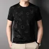 Homens camisetas de alta qualidade novo verão top designer moda mens simples tecer t-shirt com letras de manga curta casual mens roupas j240316