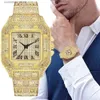 Autres montres 2023 Diamant Femmes ES Marque de luxe Mode Quartz Poignet Hip Hop Diamant Nouveau pour les femmes Mode Ladys Gold Y240316