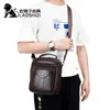 Laoshizi bolsa de ombro original lazer marido 100 couro design luxo mensageiro sacos crossbody para homem 240301