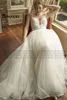 Bonjoury Pastrol Trouwjurken Backless Shiny TuLle Sweetheart For Women Bride Lace Appliques Aangepaste Robe de Mariee 240407