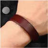 Charm Bracelets Handmade Black Brown Color Leather Charm Bracelets Adjustable Bangle Party Club Decor Jewelry For Men Drop Delivery J Dh6Xp