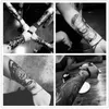 100 Sheets Wholesales Waterproof Fake Temporary Tattoo Man Women Cool Arm Leg Art Sleeve Glitter Eagle Black Sticker 240311