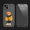 Moda urso caso de telefone para iphone 15 14 13 pro 12 11 pro xs x xr max 8 7 se forte casos de silicone macio capa traseira estilo 507