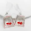 Colares Pingente B36D Goldfish Carp Fish Colar Criativo Saco de Água Transparente Gargantilha Japonesa