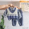 Clothing Sets Baby Girls Cotton Clothes Spring Autumn Children Shirt Sweater Vest Plaid Shirt Pants 3Pcs/Set Infant Outfit Kid Fashion Toddler