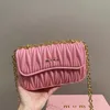 10A 2024 bolsa de designer de alta qualidade bolsa pochette bolsa de ombro vaguear Matelasse Arcadie sacola plissada sac luxe bolsa com alça crossbody bolsa quadrada pequena