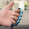 Sağlam Knuckle Duster Boks Kendinden Savunma Dört Parmak Tokalı Pencere Kesici Açık EDC ARAÇI