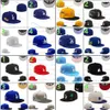 2024 Casquettes de baseball entièrement fermées pour hommes SD Lettre cousue Couleur marron Os New Chicago Angeles Patché 68 couleurs mélangées Chapeaux ajustés de sport All Team Atlanta Navy Feu7-02