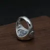 S925 Sterling Silver Yinyang Spinner Rings for Men Thai Ring Bagua Graverad Rotatable Feishui Lucky Jewelry 240305