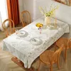 Toalha de mesa simples de alta qualidade com estampa floral para jantar em casa, à prova d'água e resistente a óleo, café, tv, à prova de poeira