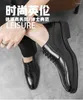 Casual Shoes Men Dress Brown Derby For Black Lace-up Square Toe Business Wedding Handmade