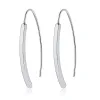 Simple Line Earrings for Women Minimalist 14K Gold Lady Earrings