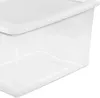 64 Qt Latching Storage Box Stackable Bin with Latch Lid Plastic Container to Organize Clothes in Closet Clear 240314