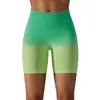 Short de sport taille haute pour femmes, leggings de sport, de course, de fitness, de yoga, sans couture, dégradé de bonbons, serré