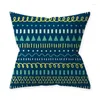 Housse de coussin pour canapé, couvre-lit, décoration de maison, bleu, 45x45