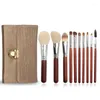 Makeup Brushes Goat Hair Set Professional Natural Powder Concealer Eyeshadow Blush Eyebrow Brush