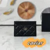 Crad Holder Designer Coin Wallets Card Case Pres Caviar Lambskin Passport Holders Women Men Fashion Slots Slots Mini Card Wallet with Box 0213