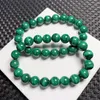 Braccialetti a maglie 10mm Bracciale in malachite naturale Moda Cristallo Quarzo Pietra preziosa Gioielli Reiki Guarigione Regalo per le donne 1 pz