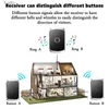 Doorbells Wireless Doorbell 110db Welcome Friend Smart 300 Meters Long Distance 60 Songs 5 Level Volumes Home Door ChimesH240316