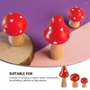 Décorations de jardin 12 pcs simulé champignon en bois cour décor pographie prop mousse en pot petits ornements