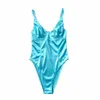 LUNDUNSHIJIA Verão Mulheres Estiramento Ouro Autocultivo Sexy Bodysuit Macacão Verde Fluorescente Feminino Camisole 240313