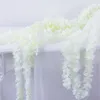 Dekorativa blommor 20 Artificial Silk Wisteria Vine Hanging Garland For Home Outdoor Wedding Arch Greenery Wall Decor