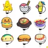 Drinking Sts Hamburger Pizza Sile St Toppers Accessories Er Charms Reusable Splash Proof Dust Plug Decorative 8Mm/10Mm Drop Delivery Otz3G