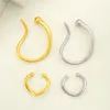 Earrings Designer For Women Backs Twisted Metal Earbone Clip Female Ear Clips Set Girls French Retro Fashion Irregular Party Jewelry Gifts