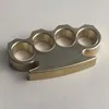 Tjockad mässing Knuckle Duster Fyra fingerspänne Utomhus Säkerhet Försvarsfönster BREAKING Boxing Fighting EDC Tool