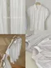 Chemisiers en coton pour femmes, col Polo Simple, chemise à rayures verticales, fin, mode d'été 2024, Design décontracté, hauts plissés, 31179