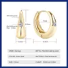 Charm Sweetrain 2.5mm 여성을위한 Moissanite 후프 귀걸이 925 Sterling Silver Plated Gold Huggie Hoops Earring 2023 Trend Fine Jewelryl2403