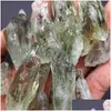 Loose Gemstones Diy Irregar Natural Green Crystal Lucky Gemstones Energy Stone For Handmade Pendant Necklaces Jewelry Making Drop Del Dhxio