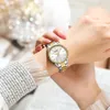 Curren modemärke klockor för kvinnor enkla casual rostfritt stål armband kvartspekare armbandsur lysande händer klocka 240311