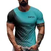 Camicie casual da uomo 2023 T-shirt da uomo corta Sle Polka Dots T-shirt con stampa Mens Top Brand New Brand T-shirt da uomo 3D Short Sle OversizeC24315