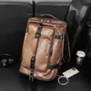 Cow Leather Men Backpacks Slim Laptop Backpack Women Pack Office Work Male Bagpack Business Thin Backpack For Girls Boys Handbag