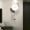 壁の時計漫画シンプルな大きなサイズのかわいいインテリアアート壁画アラーム時計美的reloj de pared room decorations