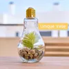 Wasserflaschen, 24 Stück, transparente Kunststoff-Glühbirnengläser, 3,38 Unzen/100 ml, befüllbare Glühbirnenflaschen, Großpackung zum Basteln, mit goldenen Deckeln, dekorative Glühbirne