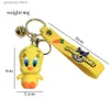 Porte-clés Lanyards Créatif et intéressant mignon Bugs Bunny poupée porte-clés dessin animé pendentif sac de mode suspendus petits cadeaux Y240316