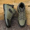 Fitness Shoes Autumn And Winter Men's Casual Comfortable Versatile Fashion Leather Surface Outdoor Hiking Sneakers