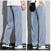 Men's Jeans S-5XL 6StyleMens Loose Jeans Summer Soft Lyocell Thin Fabric Straight Pants Drawstring Elastic Waist Korea Casual TrousersY2KL2403