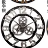 壁の時計クリエイティブレトロインダストリアルスタイル時計ファッション装飾ギアリビングルームオフィスバーアートの装飾