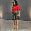 Women's Shorts 2024 Women Street Hip Hop Style Short Pants Camouflage Summer Elastic High Waist Pockets