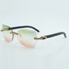 nuovo prodotto bouquet classici occhiali da sole diamantati e tagliati 8300817 con aste in legno nero naturale misura 60-18-135 mm
