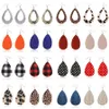 16Pairs Lotsnakskin Cheetah Leather Womens örhängen Set 2020 Polka Dot Plaid Drop Earings Hollow Waterdrop Dangles2517