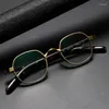 Solglasögon ramar japanska klassiska retro fyrkantiga glas ram för män vintage ultralight titanium glasögon kvinnor optiska