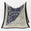 Szaliki drukowane damskie luksusowy design Salif Silk gładki satynowy muzułmański opaska na głowę długie pauzly szal plażowy filtr przeciwsłoneczny kwiatowy