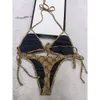 23SS GU Sets Womens Clear Bikinis Gglies Sexy Glicies مصممي المصممين على شكل سليمة للسيدات بدلات الاستحمام للسباحة